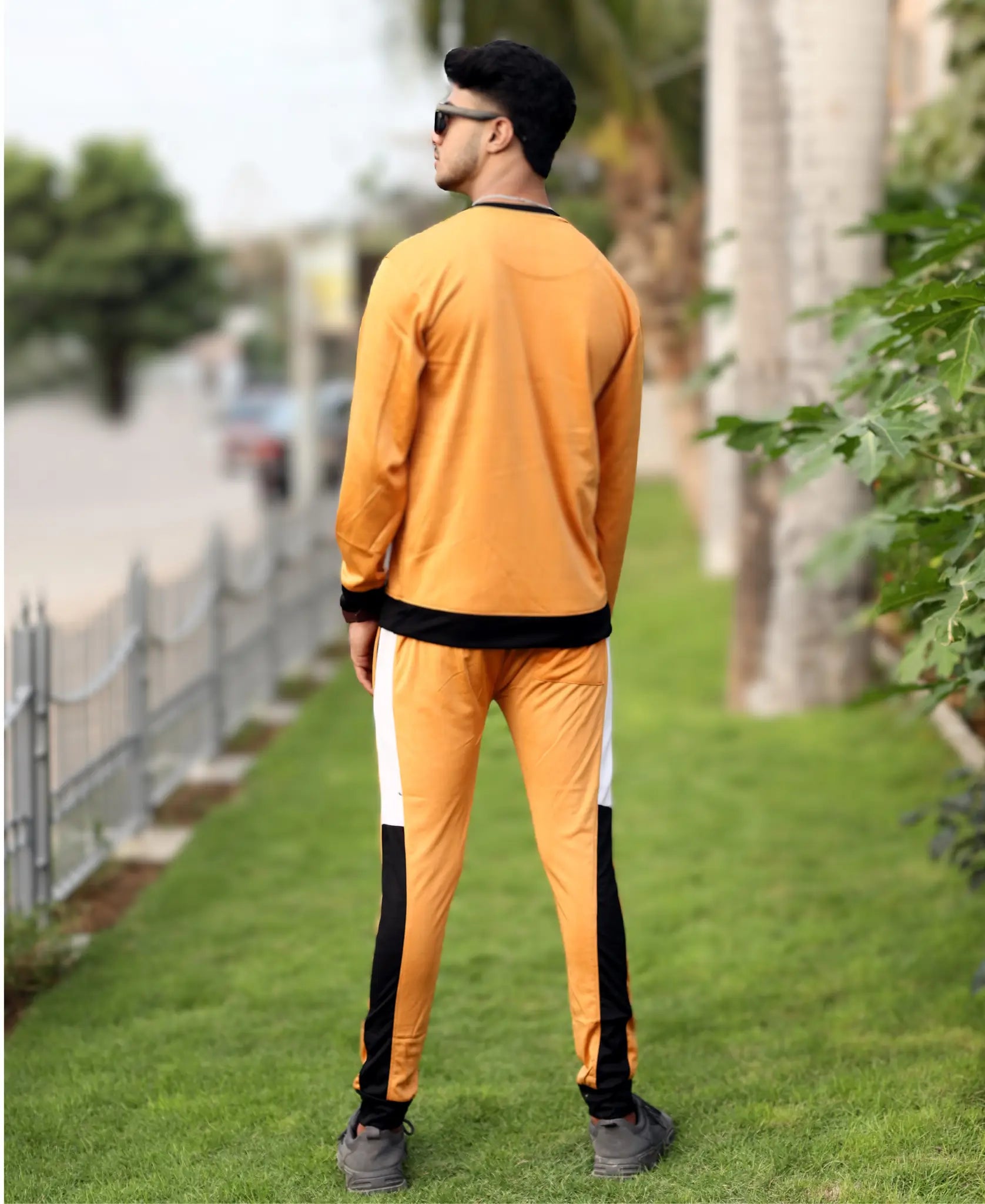 Gucci-Inspired Yellow-Black Winter Tracksuit