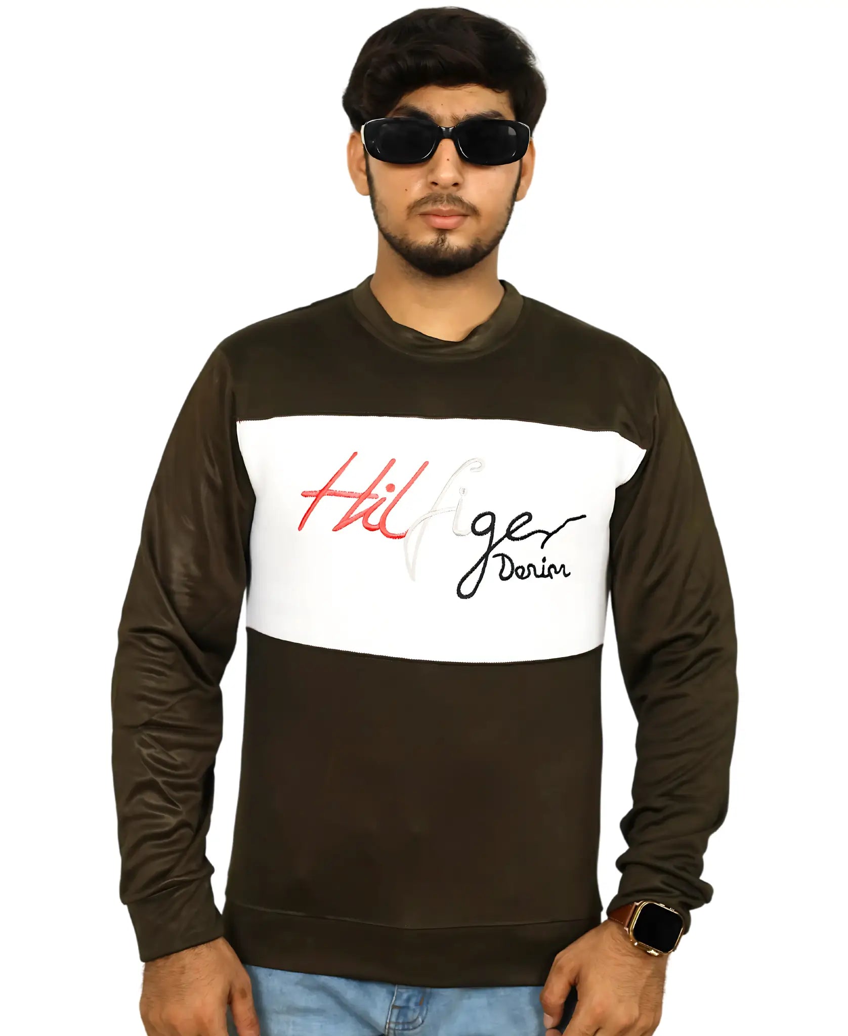 Men's Signature Panel Crewneck Sweatshirt