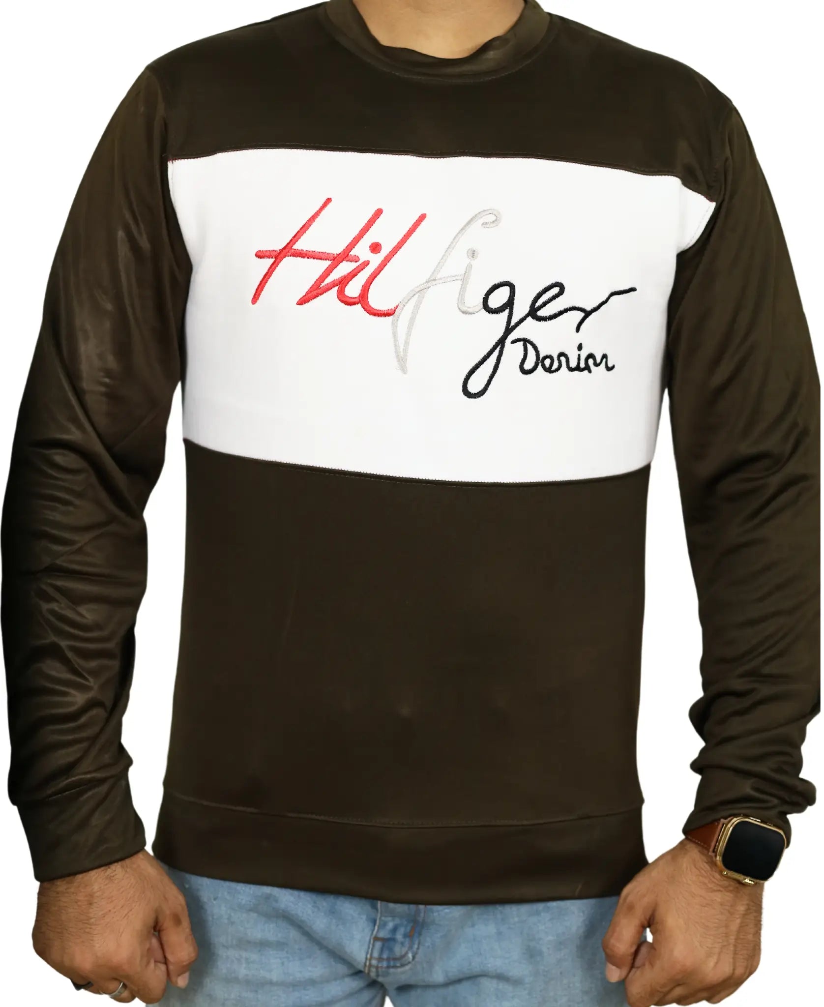 Men's Signature Panel Crewneck Sweatshirt